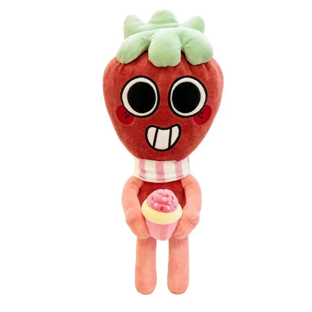 Unisex Soft Plush Cartoon Dandy's World Sprout Deluxe Stuffed Doll - Ice Cream Strawberry Cupcake Themed Game Peripheral, Home Decor for Game Collectors