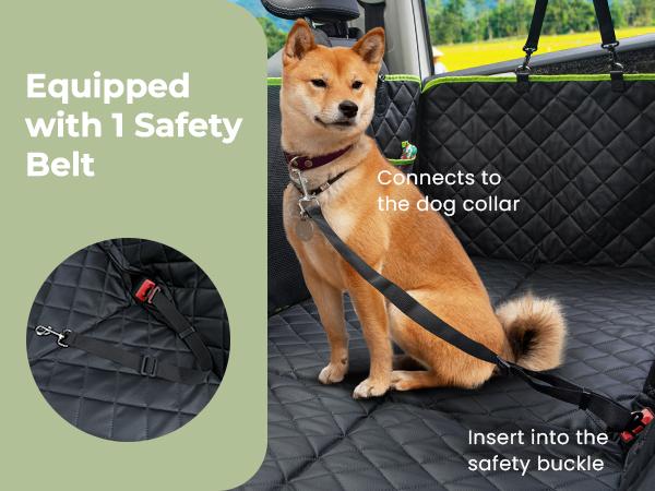 Pecute Pet Car Seat Cover Waterproof Dog Backseat Hammock with Mesh Window & Storage Pocket, 600D Non-Slip for Car/Truck, Easy to Install Washable