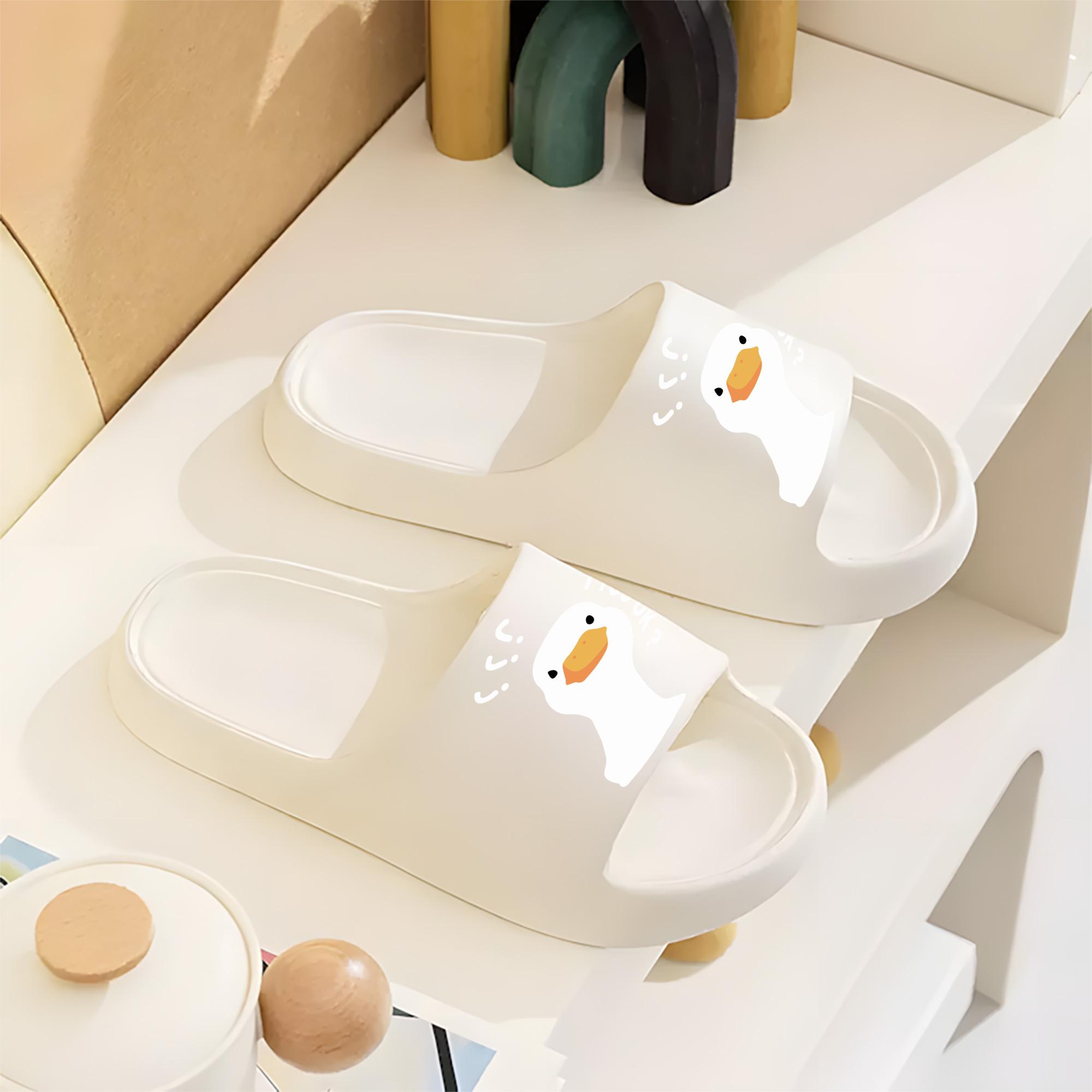 Cute Duck Face Slippers for Women Men Cartoon Animal Indoor Home Non-slip Soft Sole Comfy Warm Plush House Slippers Funny Novelty Winter Bedroom Shoes Gift for Adults Teens