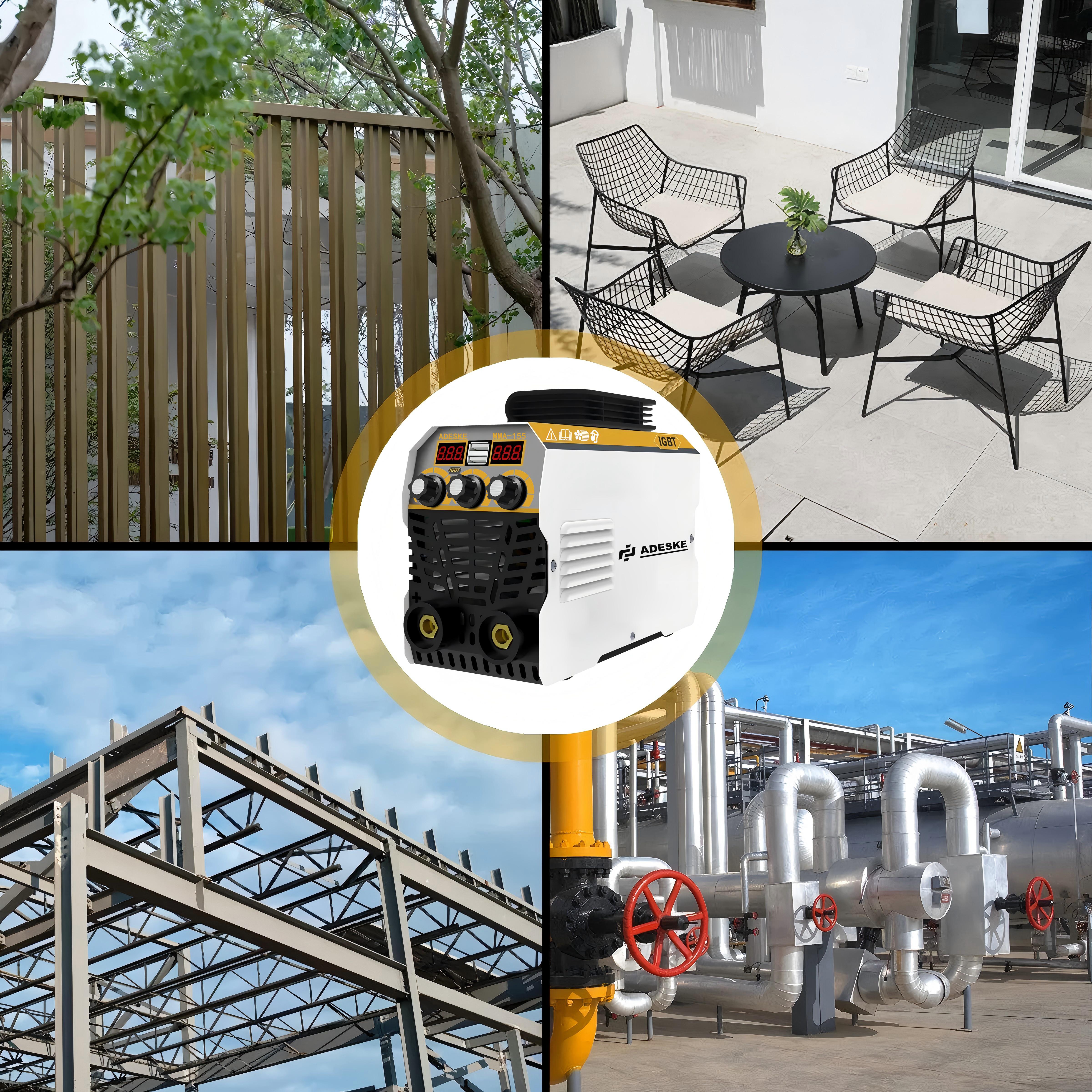 ADESKE 120A Stick Welder MMA-155 – Portable Welding Machine, Dual Voltage 110V/220V, Digital Display Arc Welder with Welding Kit