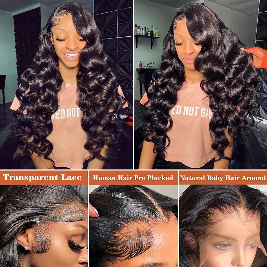 Bling Hair Human Hair Wigs Color 33# 99J 4# Nature Color Wigs 13x6 Body Wave  Lace Frontal Wig 180% Density Transparent Lace Front Wigs For Women