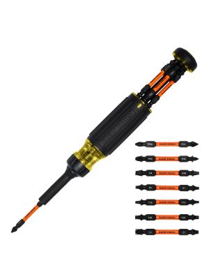 32315HD 15-in-1 Multi-Bit Ratcheting Screwdriver with Ratchet Handle, 7-Ended ProFlex Torsion Tips, 1/4-Inch Nut Driver, 8 Pieces