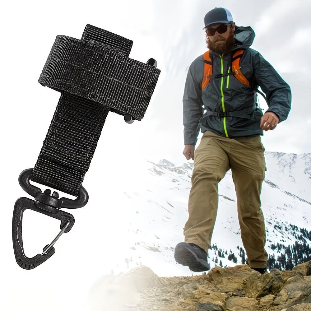 Multi-Functional Glove Hook, Outdoor Keychain, Rope Organizer, Tactical Gear Clip, Camping Gloves Hanger, Military Hook, Camping Essentials