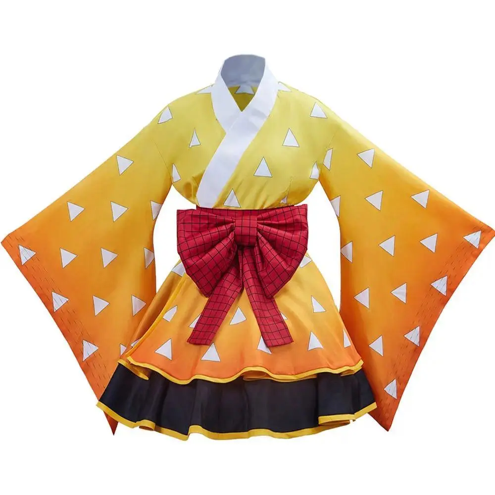 Demon Slayer Anime Inosuke Kamado Nezuko Cosplay Costume Kochou Shinobu Halloween Maid Dress Outfit For Women Fancy Costume