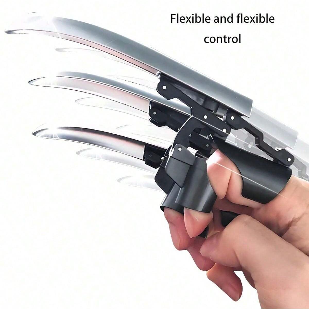 Mechanical Wolf Claw Costume Prop, Retractable and Foldable, Flexible Knuckles, Ghost Hand Claw Decoration, Escape Room Role-Play Accessory