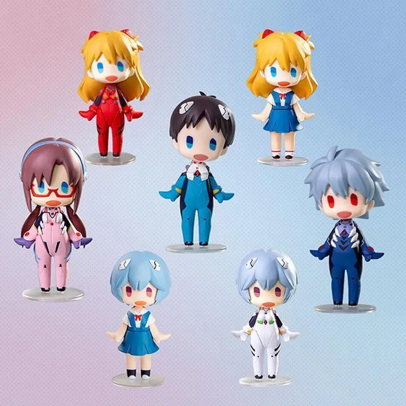 2026 Hot selling toys NEON GENESIS EVANGELION Anime Figure Toys Shinji Rei Asuka Figure Q Version Action Figure Kids Gift Model Dolls Toy Fans Collect Internet-famous toy