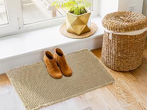 Deconovo Upgraded Boho Waffle Bath Mat - Super Absorbent, Non-Slip, Machine Washable Rug for Bathroom, Kitchen, Bedroom, Living Room, Hallway, and Entryways