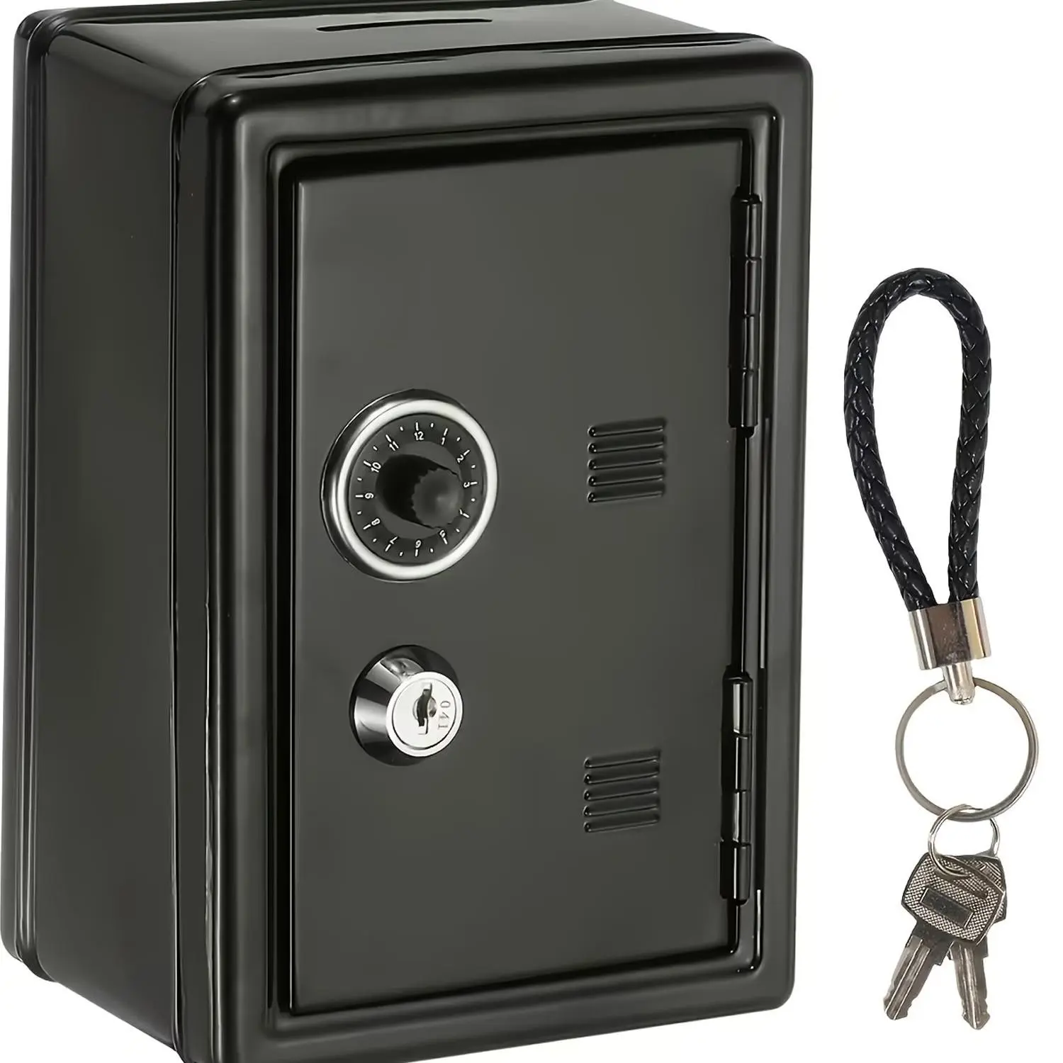 Metal Key Safe Box, Large Capacity Security Vault, Emergency Unlock, Home Office Business Use, Cash Jewelry Storage, Portable