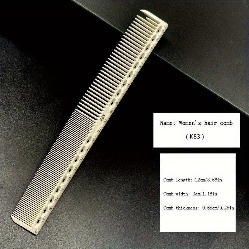 Professional Comb Set 6-Piece, Durable Haircut Tools for Salon and Home Use, Precision Cutting with Measurement Marks