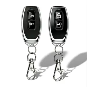 Universal 433 Mhz Wireless Clone Switch, 2-Button Gate Garage Door Control, Duplicator Remote Control Key, Lithium Button Cell Batteries Included