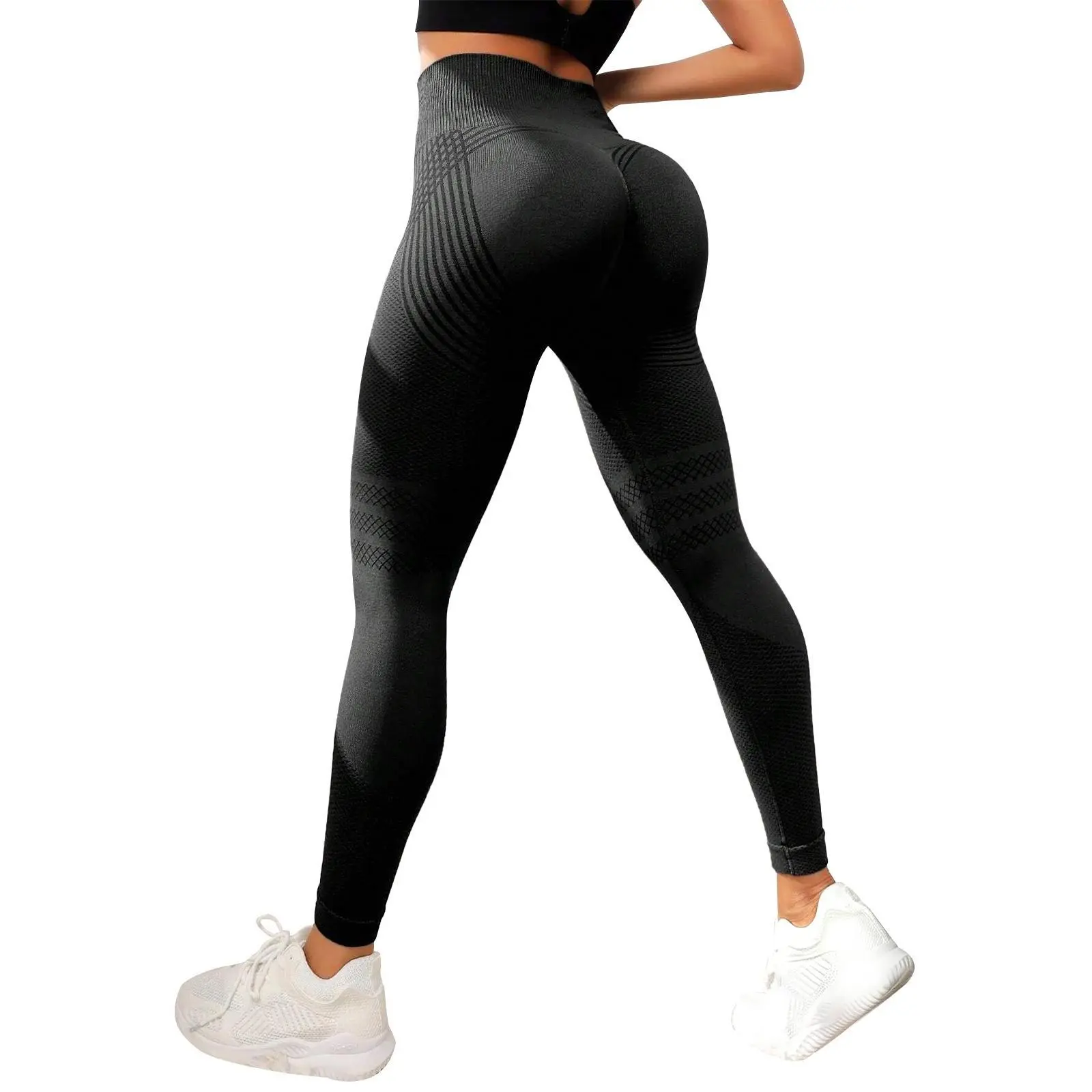 JGS1996 3D Scrunch Anti Cellulite Compression Leggings High Waist Seamless Tummy Control Butt Sculpting Workout Pants for Women Firm & Smooth Gym Activewear XS-4XL