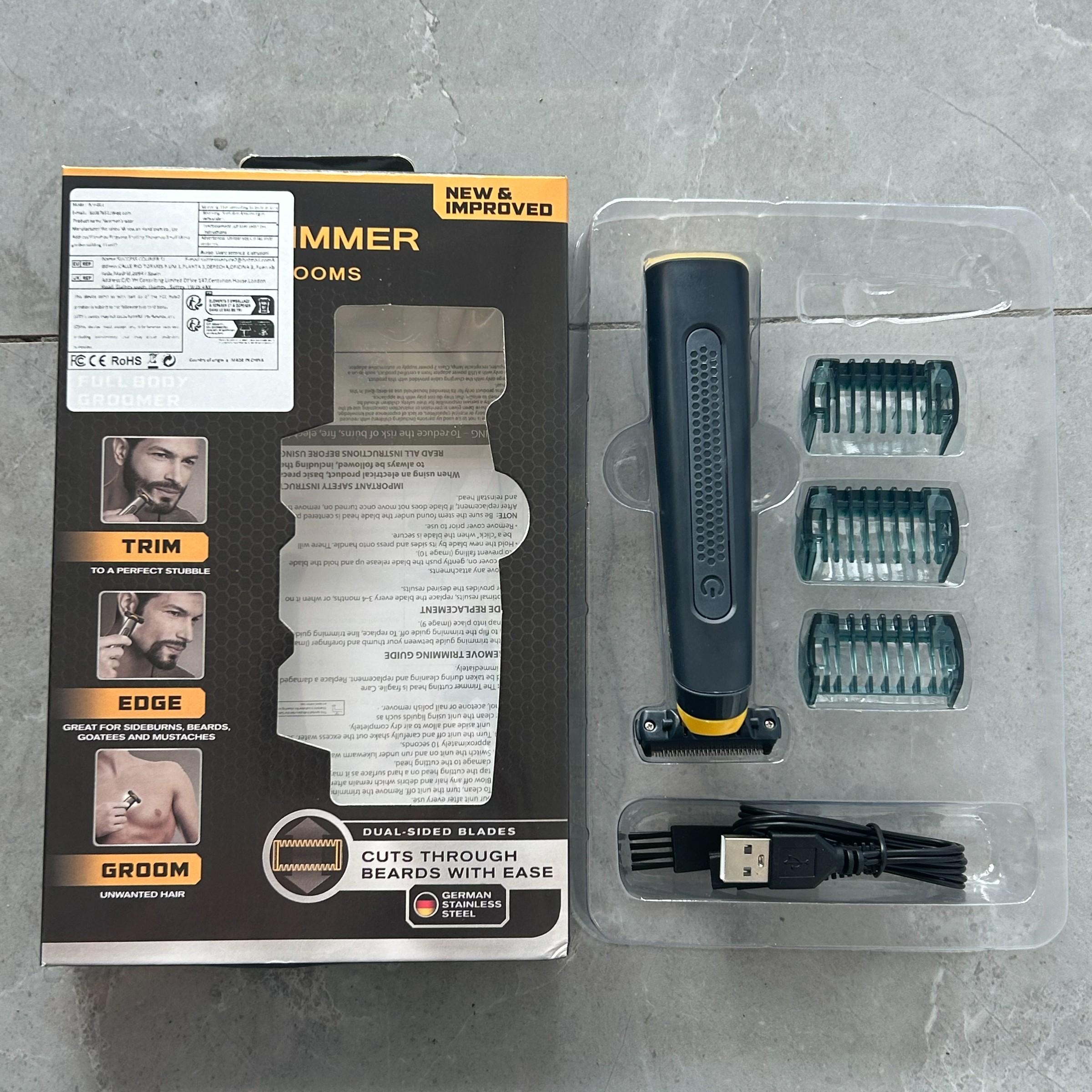 New Rechargeable Cordless Shaver, Body Hair Shaver, Beard and Body Trimmer, Trim, Edge, Shave, and Shape, Perfect Gift, Ideal Companion Gift