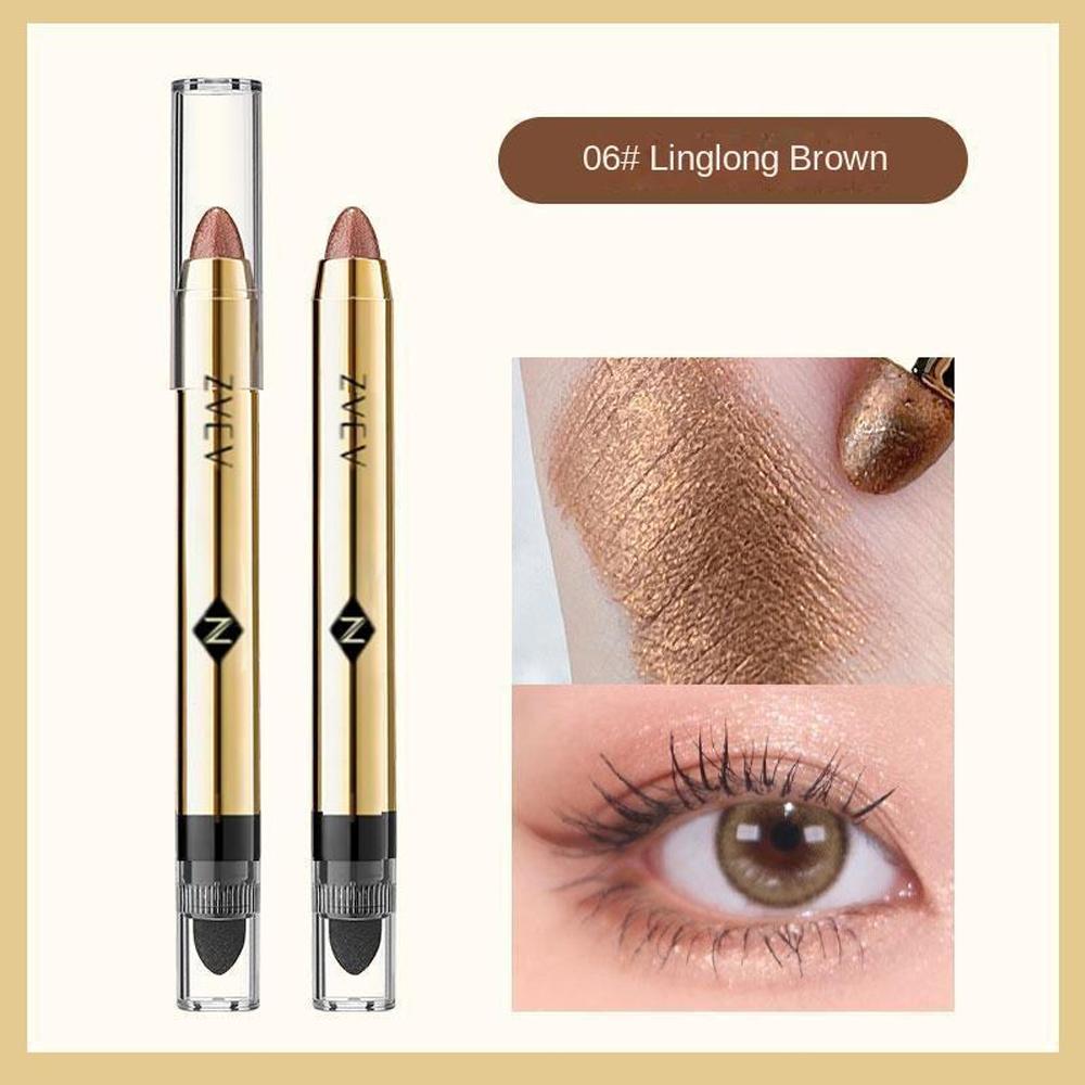 Long-lasting long-lasting shining eyeshadow pen, single-pack waterproof glitter and matte eyeshadow pen, high saturation eyeshadow stick, colorful eye makeup products, beauty supplies
