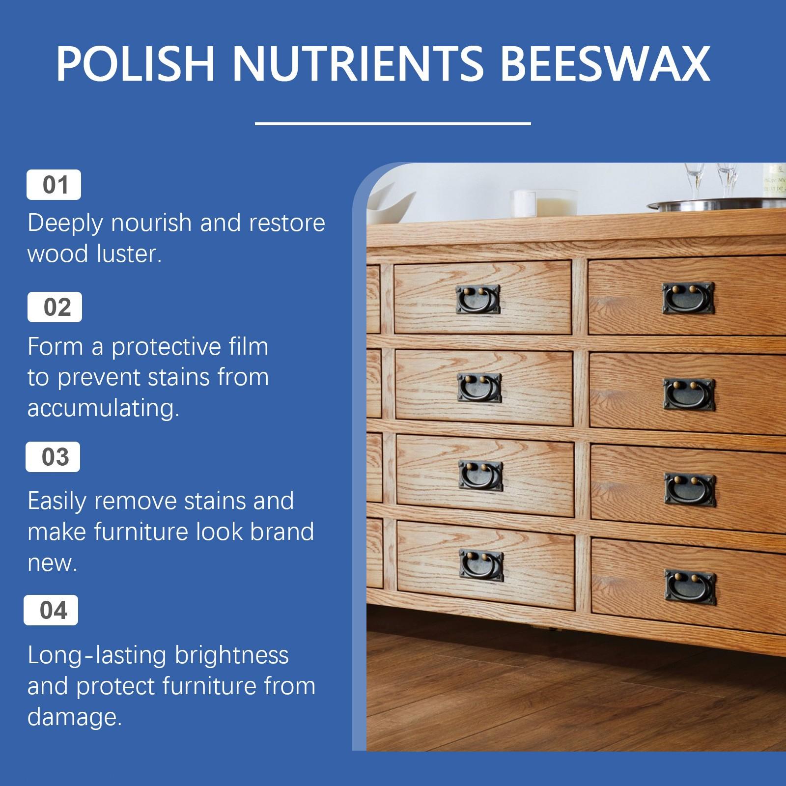 Jakehoe Beeswax Furniture Polish, Wood Furniture Moisturizing Cleaner, Daily Maintenance Care Agent, Home Decor Essential