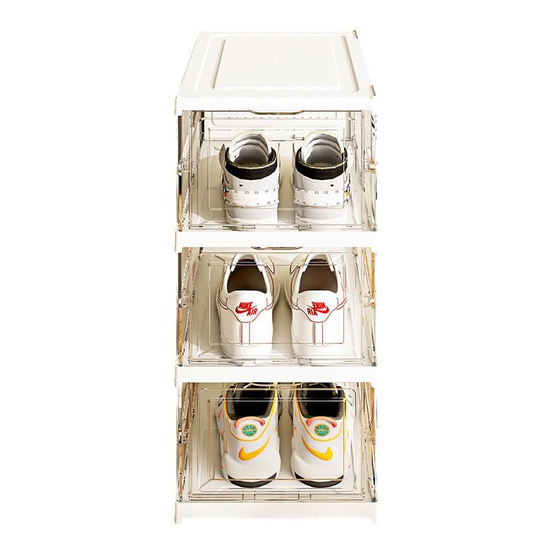 1/3/6/9-Set Folding Shoe Cabinet, No Installation, Thick Plastic, Multi-Layer Transparent, Large Capacity, Dustproof, Home Entryway Storage