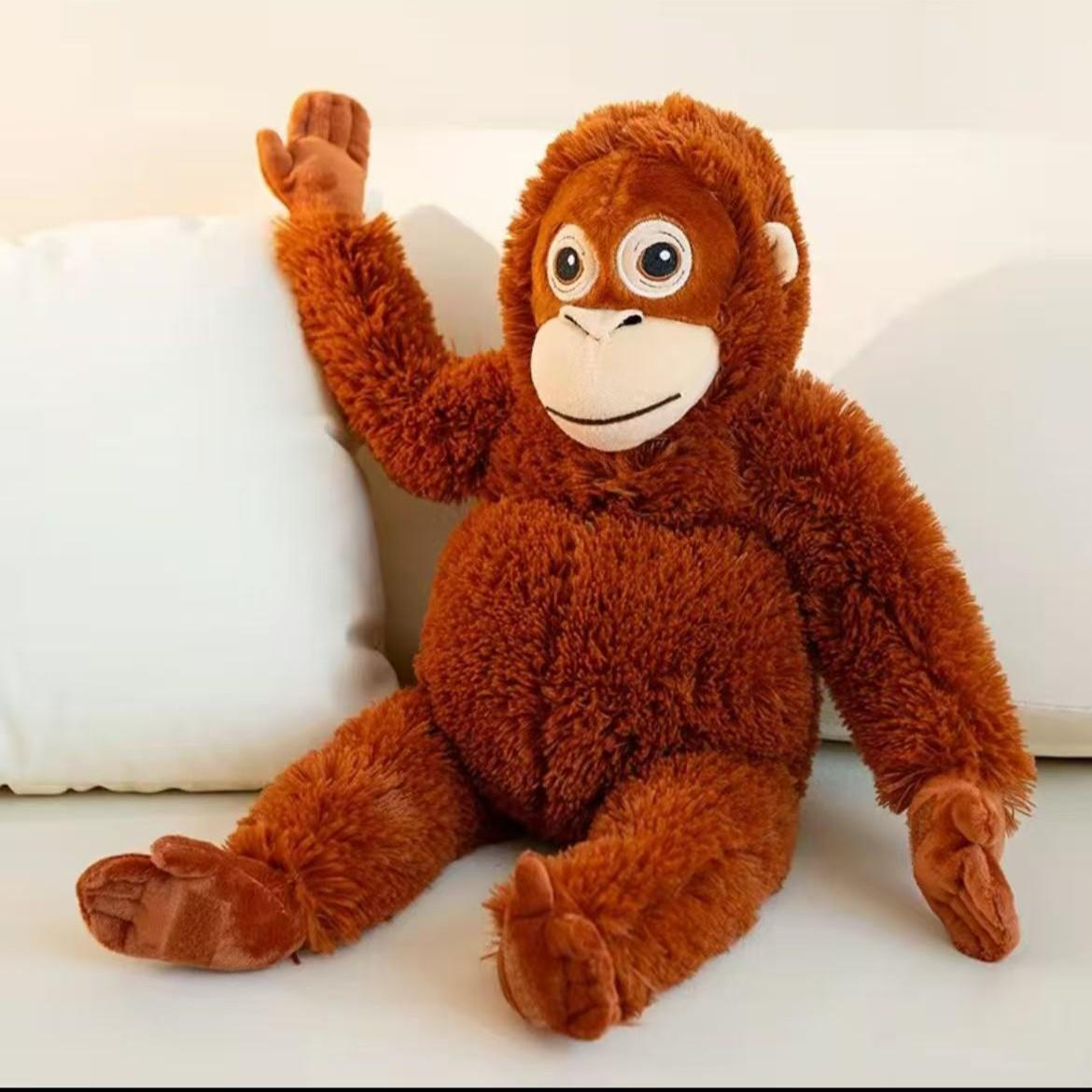 Younge Skog Gorilla Plush Toy Long-Arm Monkey Pillow, Cute Kids Doll Gift, Soft Stuffed Animal, Perfect Present for Children
