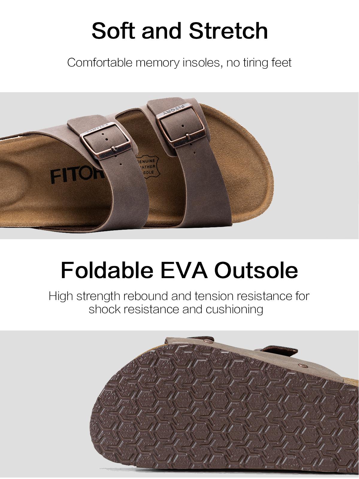FITORY Balance Luxe | Men's Leather Sandals