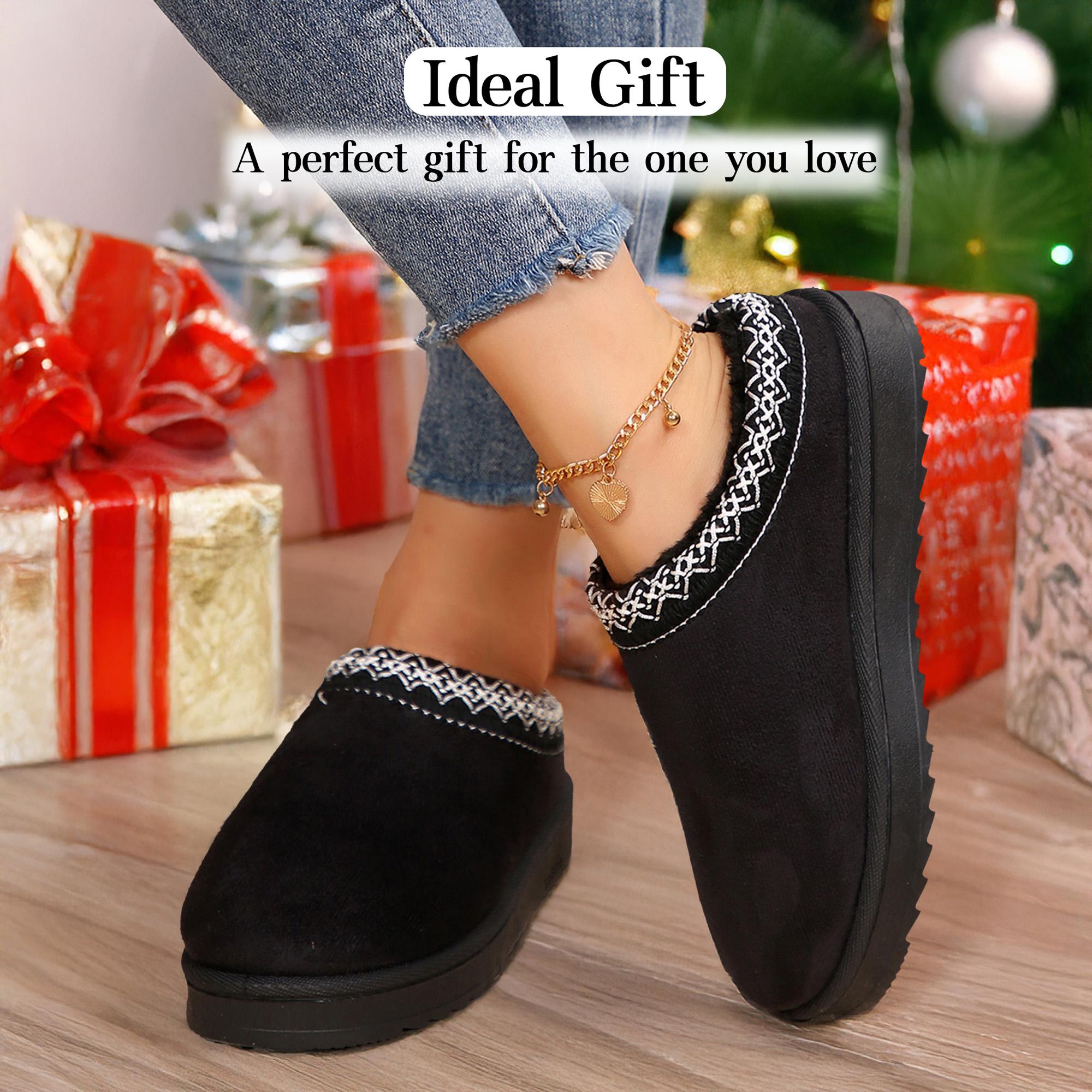 Women's Fuzzy Cozy Slippers Indoor Outdoor Fluffy Home Comfy Winter Slip On Cute Warm Memory Foam Furry Shoes Springfresh