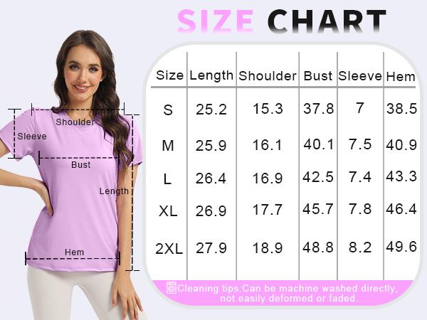 GEMYSE Women's Workout T-Shirts Short Sleeve Crew Neck Tee Breathable Quick Dry Lightweight Top for Yoga Running