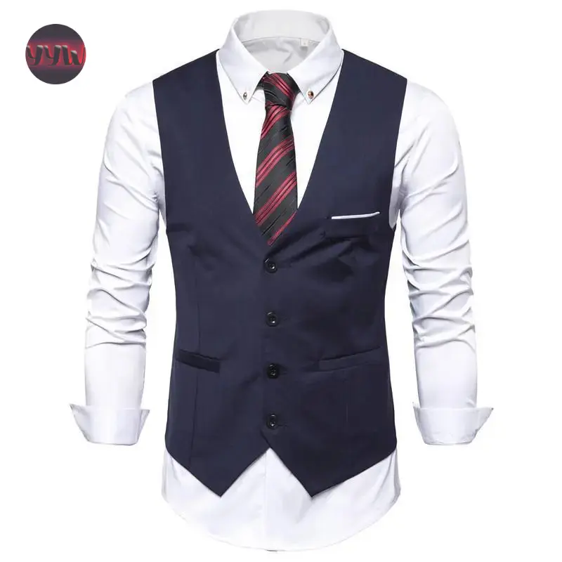 YYW1 Business Casual Professional Suit Vest Autumn Men's Suit Vest Slim Fit