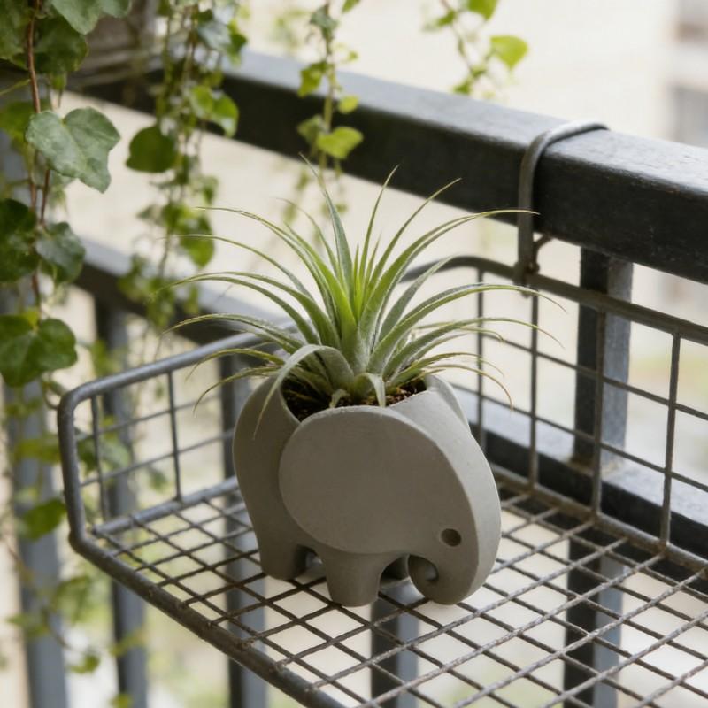 Mini Elephant Succulent Planter with Drainage Hole, 3D Printed Small Cactus Pot, Indoor Outdoor Decor, Durable Plastic, Gift Idea