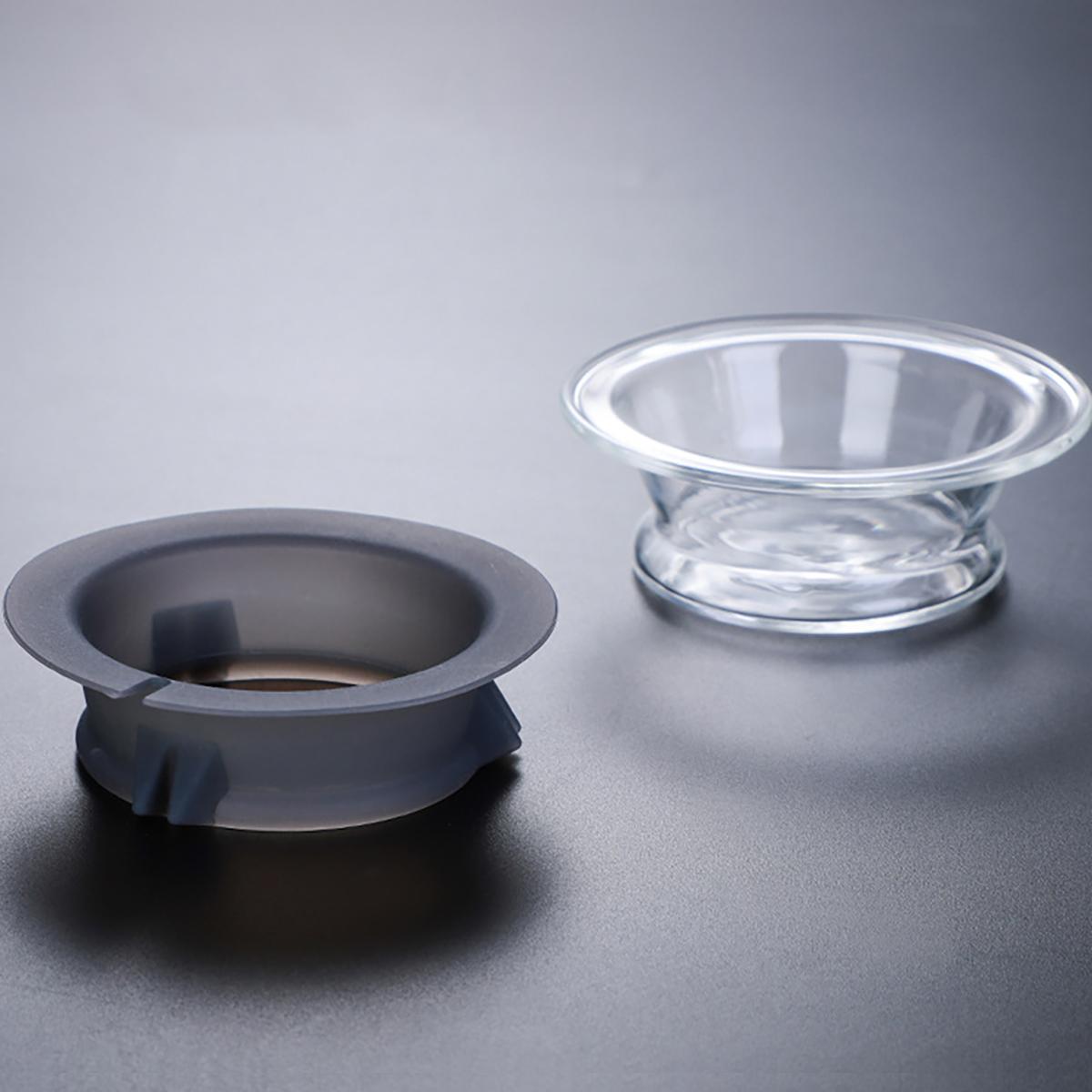 Leeseph Heat-Resistant Borosilicate Glass Coffee Pot Two-Piece Set, Detachable Handle Filter Cup, Transparent Drip Coffee Pot, Clear Pour Over Coffee Maker, Ideal for Home, Office, and Café, Three Size Options Available