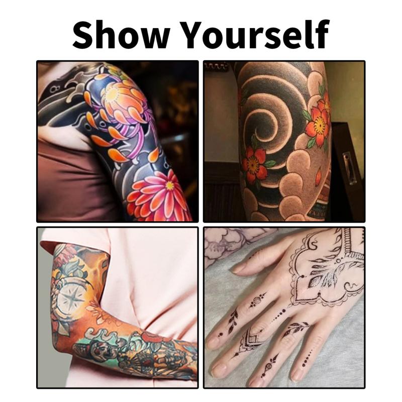 Temporary Tattoo Markers for Skin, Skin Safe, 10/15-Count Body Markers 10/15-Color Tattoo Pens, Flexible Brush Tip, Bright Colors, Cosmetic Quality Face Paint Kit, Perfect Christmas Gifts