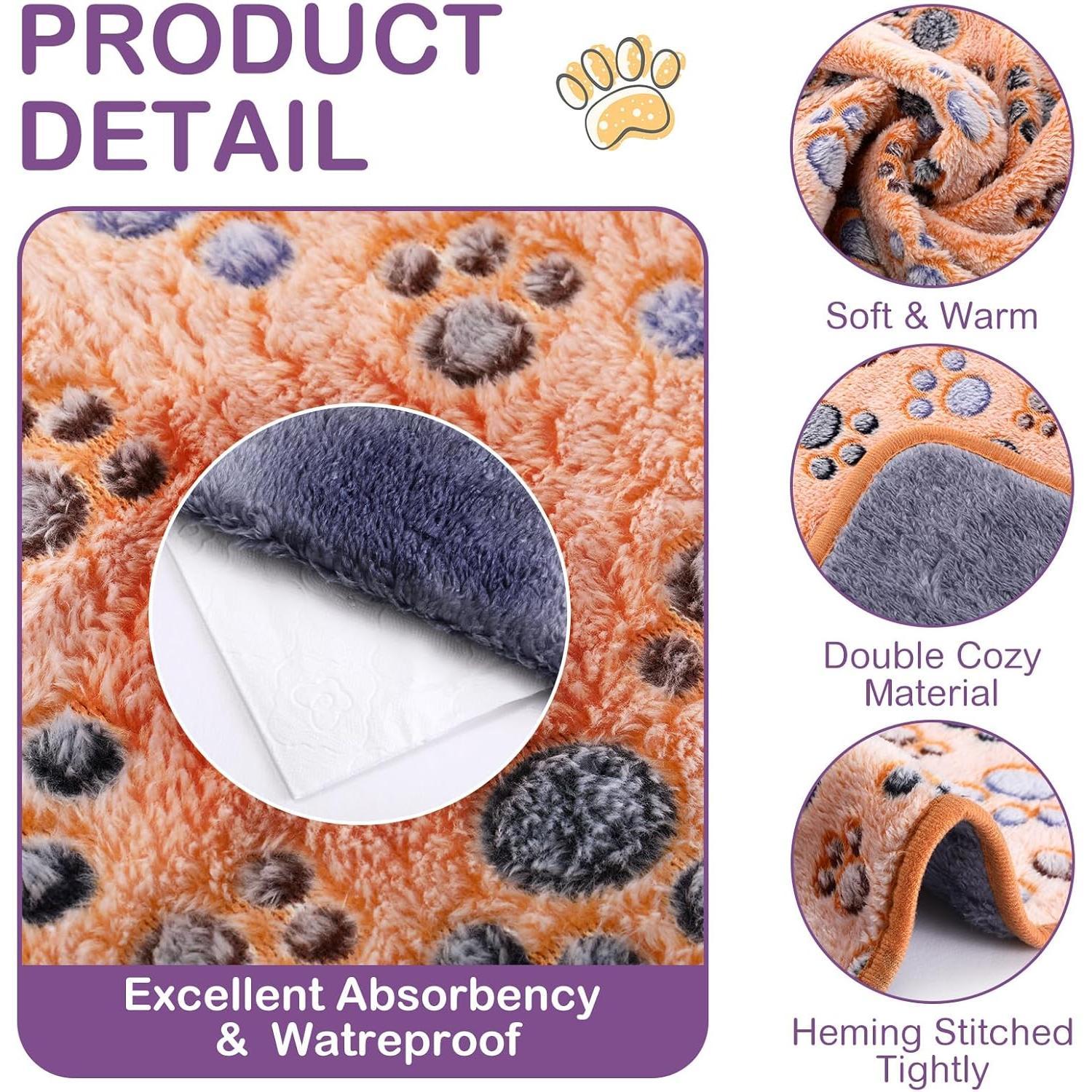 Hestya 4 count Puppy Pads Soft Blanket Sleeping Mat Absorbent Blanket Paw Warm Pads Fleece Puppy Potty Pads Bowl (30 x 21 inch) Hestya 4 count Puppy Pads Soft Blanket Sleeping Mat Absorbent Blanket Paw Warm Pads Fleece Puppy Potty Pads Bowl (30 x 21 inch)