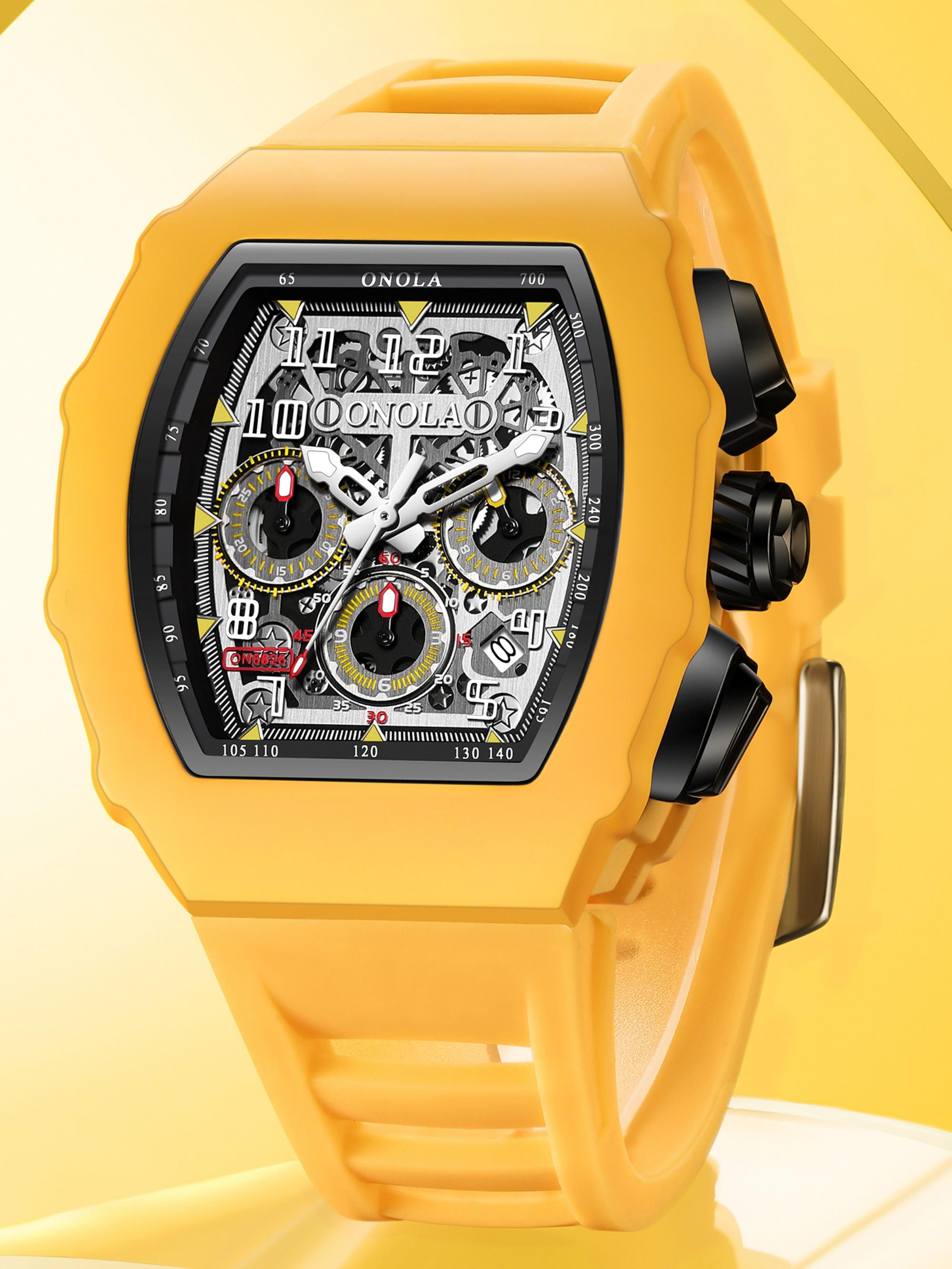 Onola Fashion Men's Quartz Watch, Multi-Function Timer, Waterproof Glowing Sports Watch for Outdoor Use, Perfect Gift for Any Occasion