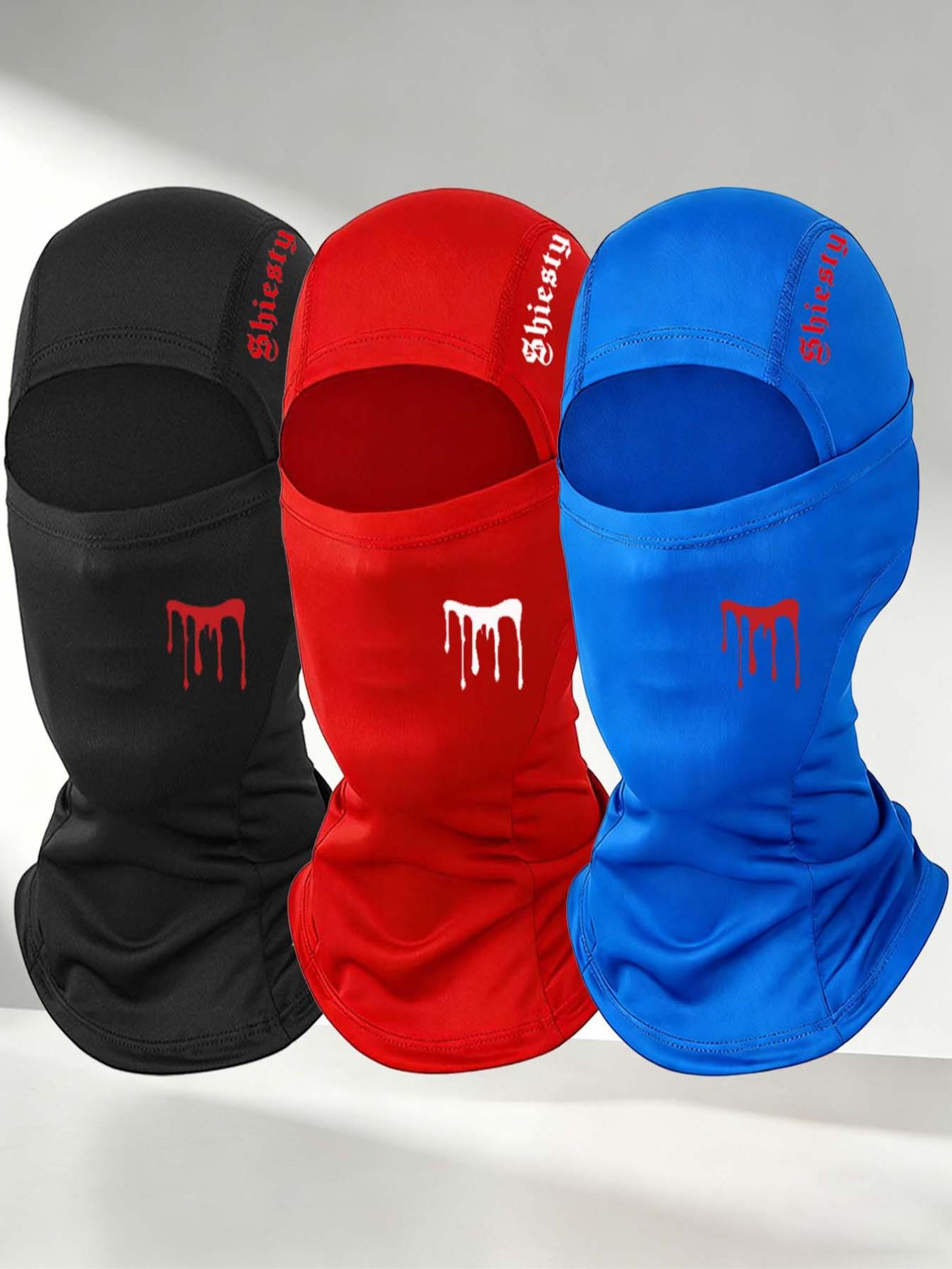 Balaclava Hat with 'shiesty' Print, Breathable Ice Silk Full Face Mask, Ideal for Skiing, Festivals, Motorcycle Riding, Outdoor Sports