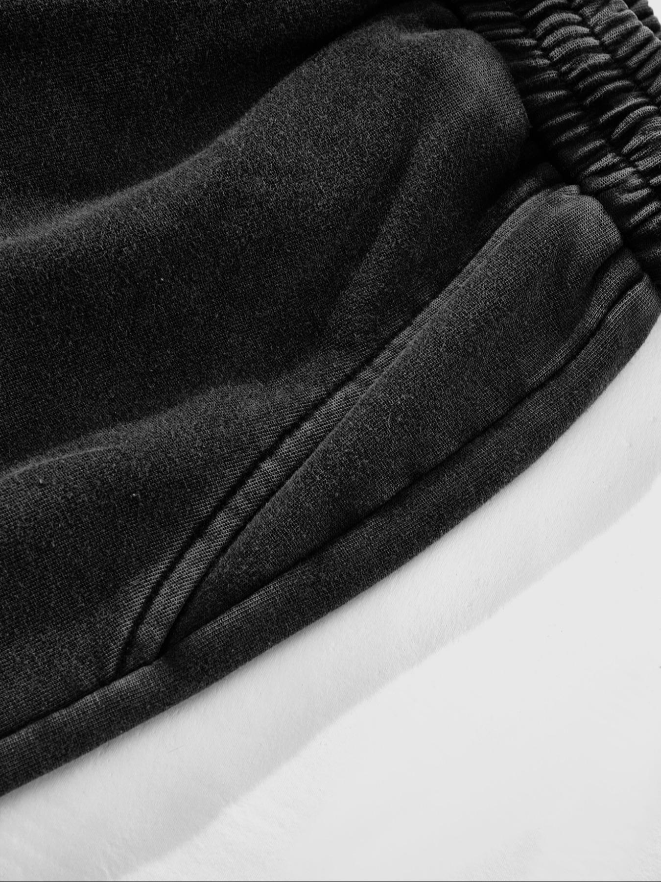 Men's Casual Loose-Fit Graphic Print Sweatpants, Cherry Blossom Pattern, Drawstring Wide Leg, All-Seasons Comfortable Long Pants