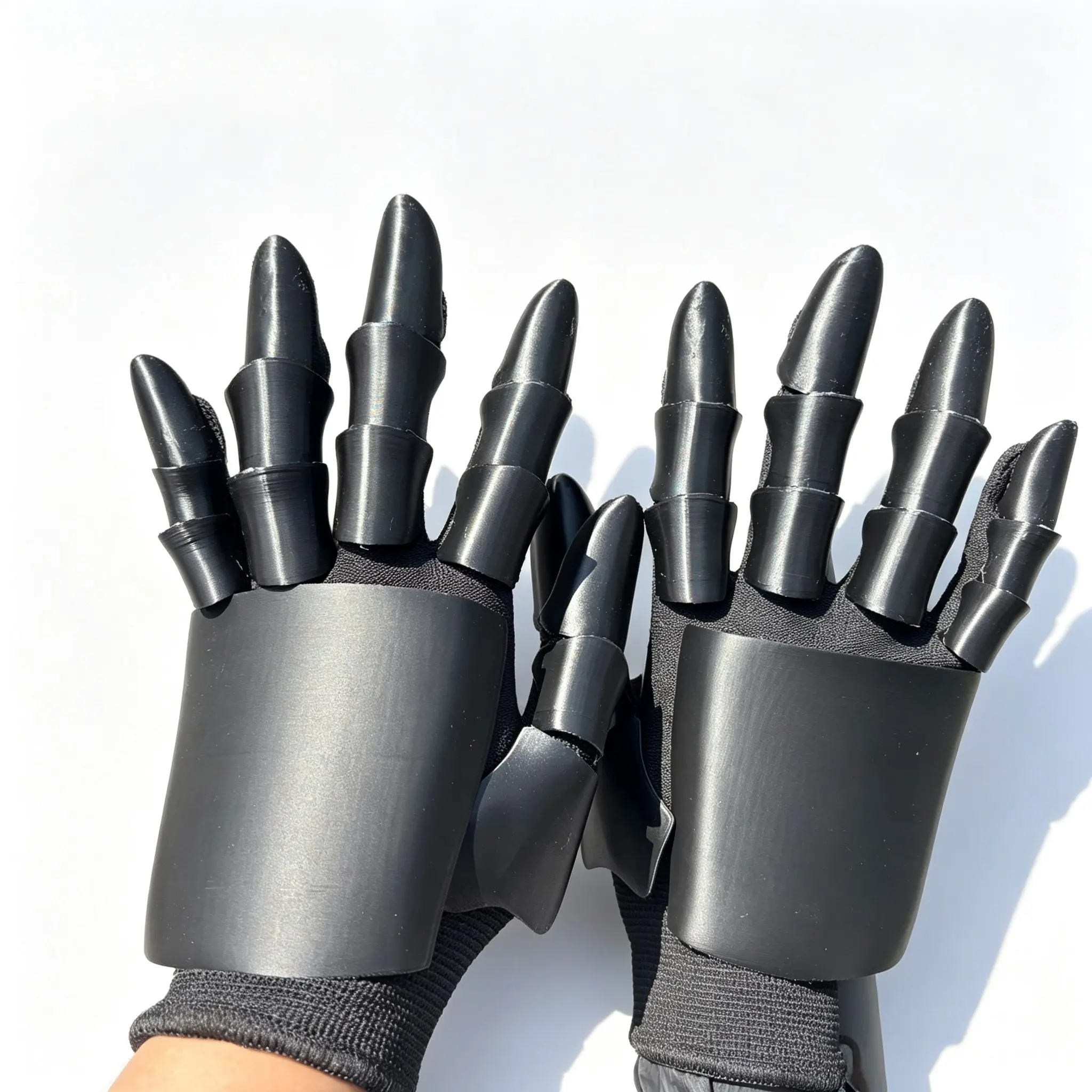 3D Printed Cyberpunk Industrial Mechanical Claw Gloves, Futuristic Mechanical Gauntlets, Role-Playing Armor Props, Sci-Fi Accessories