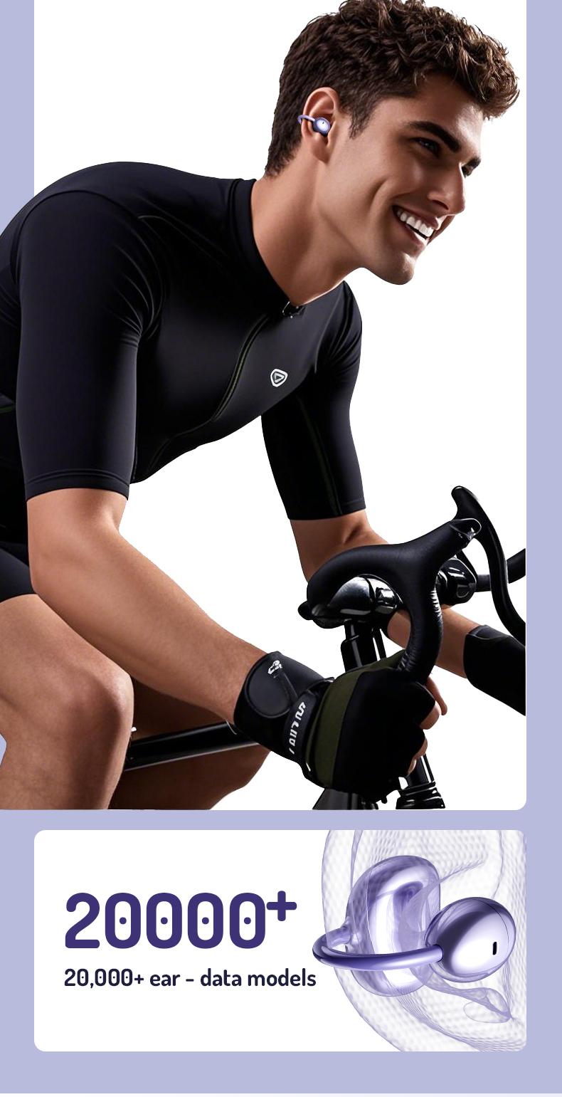 MINISO MS192 Clip-On Earbuds Open Ear Wireless Bluetooth 5.4 Headphones with Mic 48H Play Noise Cancelling Waterproof Sports Ear Buds Comfortable for Ears & Glasses Wearers Workouts Audio Headset