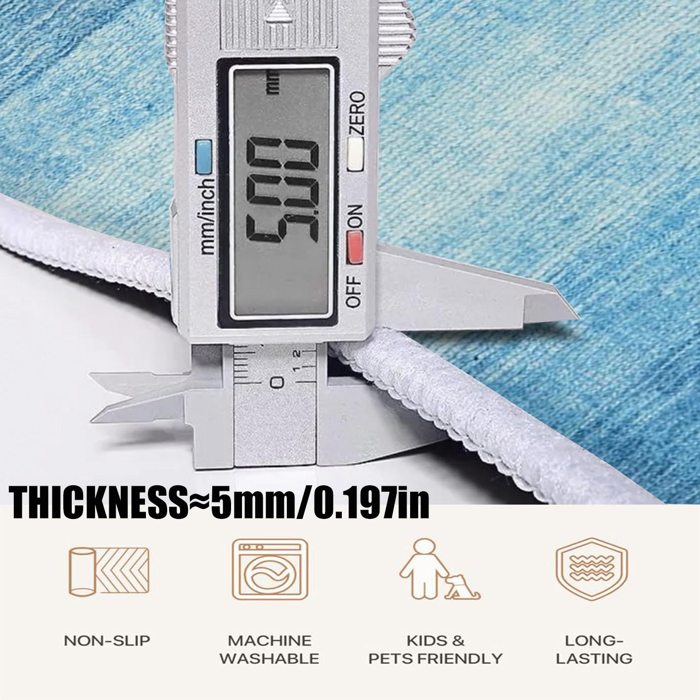 Gradient Blue Pattern Rug, Indoor Outdoor Easy Clean Soft Durable Rug, Ideal for Living Room Bedroom Dining Hallway Entrance, Perfect Home Decor and Valentine's Day Decoration, Decorative Rug, Patio Rug