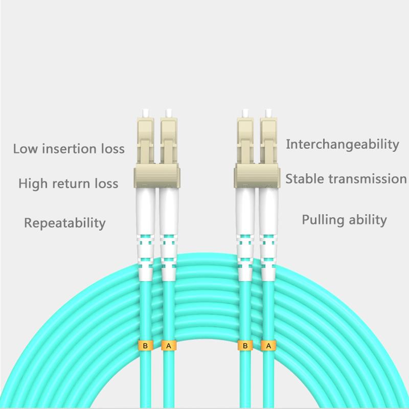 10G OM3 LC/UPC-LC/UPC Multimode Duplex 2.0mm Fiber Patch Cable LC Fiber Optic Patch Cord Optical Fiber Cable