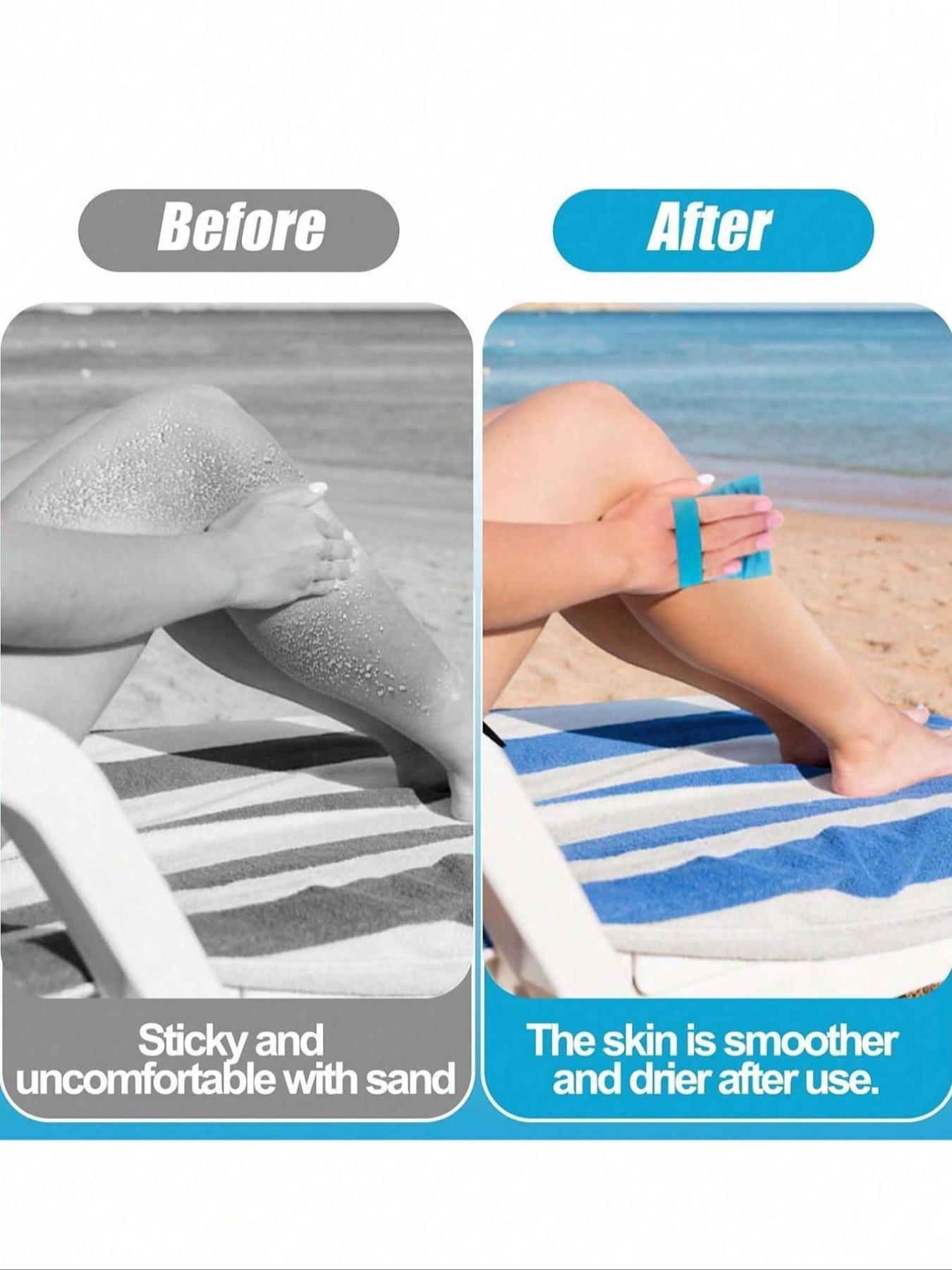 Summer Beach Essentials - Sandproof Beach Bag, Two Size Options, Camping Tools, Soft and Fine, Good Sand Removal, Reusable, Includes Beach Brush and De-Sander