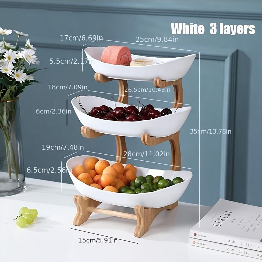 Multi-layered Fruit Tray with Stand, 1 Count Fruit Cake Snack Display Rack, Creative Food Tray for Home Living Room Kitchen Dining Room