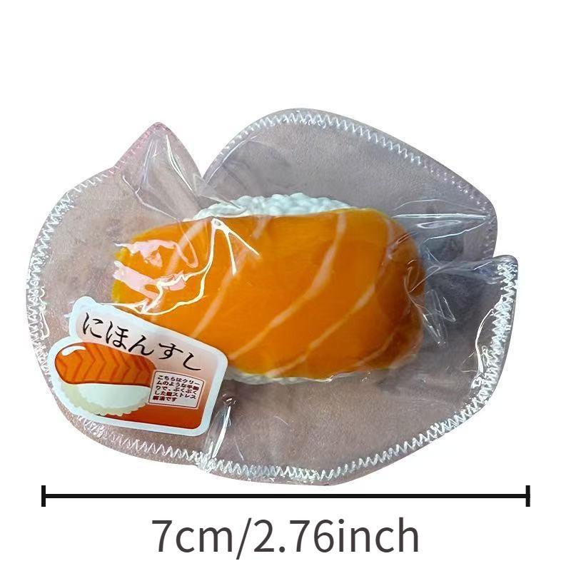 Japanese Salmon Sushi Squishy, Creative Simulation Silicone Stress Relief Rebound Fidget Toy