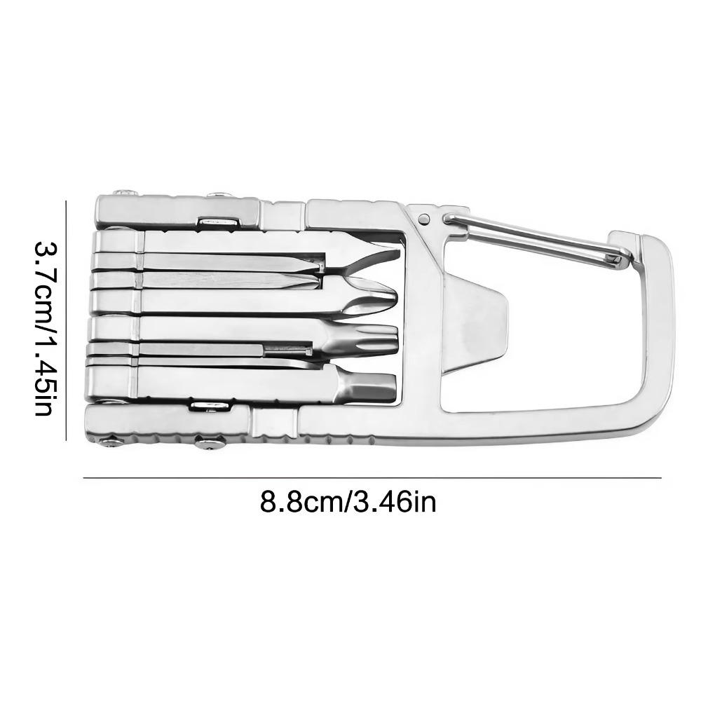 13-in-1 Multitool Keychain: Portable Screwdriver Set with Bottle Opener, Wrench, Survival Tools for Camping Hiking Emergency Repair, car Home Diy edc gear, durable anti-loss keychain accessory