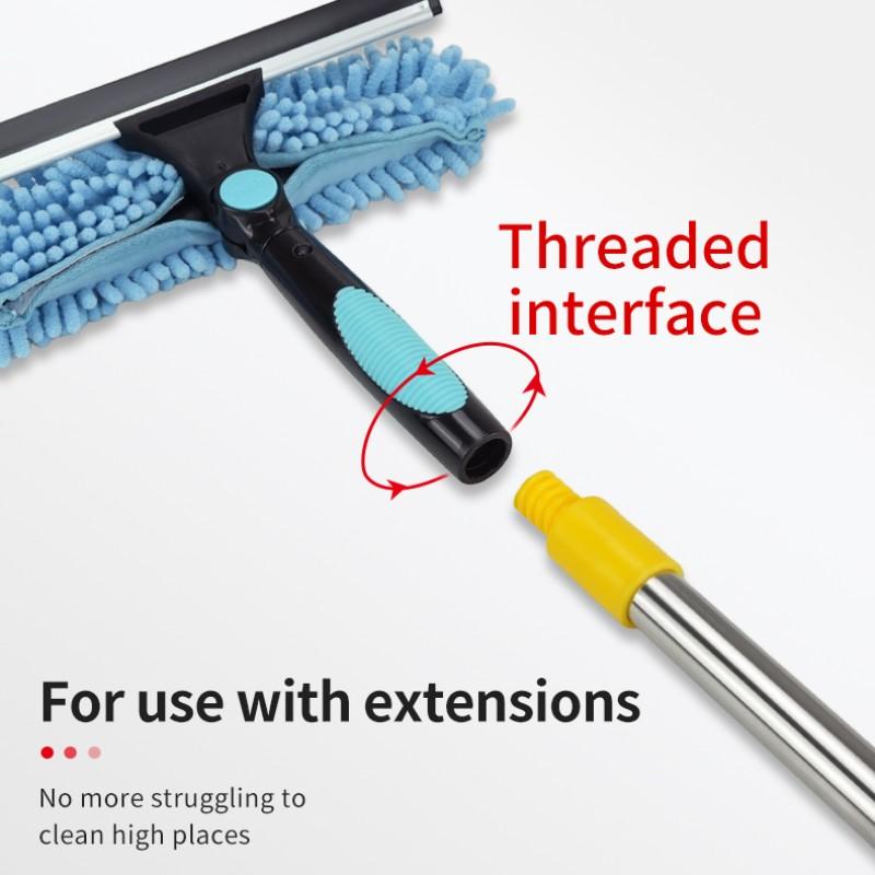 Two-In-One Glass Cleaning Brush, Efficient Window Cleaner Tool, Easy-To-Use Design, Perfect for Home & Office Use, Durable & Effective
