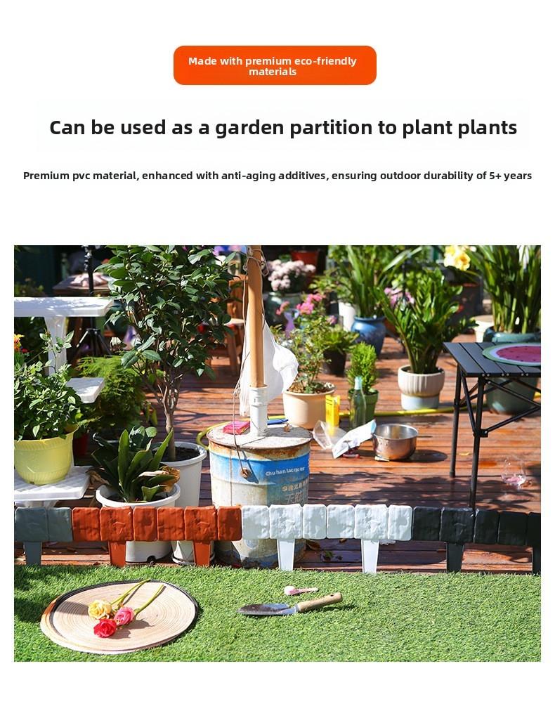 Plastic fence fence Garden fence Garden gardening fence Christmas villa Outdoor foldable fence