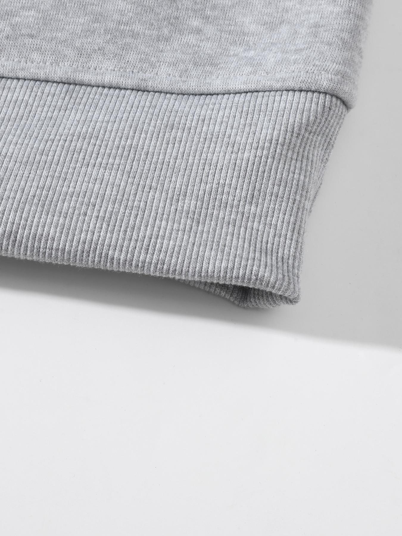 Men's Solid Half Zip Thermal Lined Hoodie, Casual Regular Fit Long Sleeve Hooded Sweatshirt for Fall & Winter, Men's Clothes for Daily Wear, Casual Soft Sweatshirt