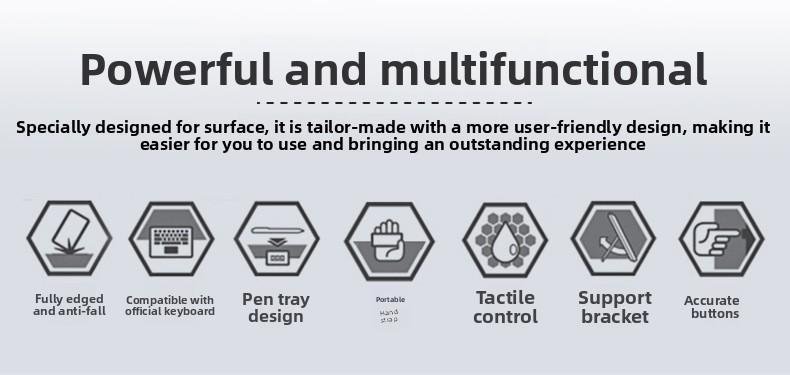 Rugged Case for Microsoft Surface Pro 9 8 7 6 5 4, Shockproof Protective Cover with Pen Holder Hand Strap Kickstand, Heavy Duty Drop Protection Case Compatible with Surface Go 2 3, Full Body Protector for Business/Outdoor Use