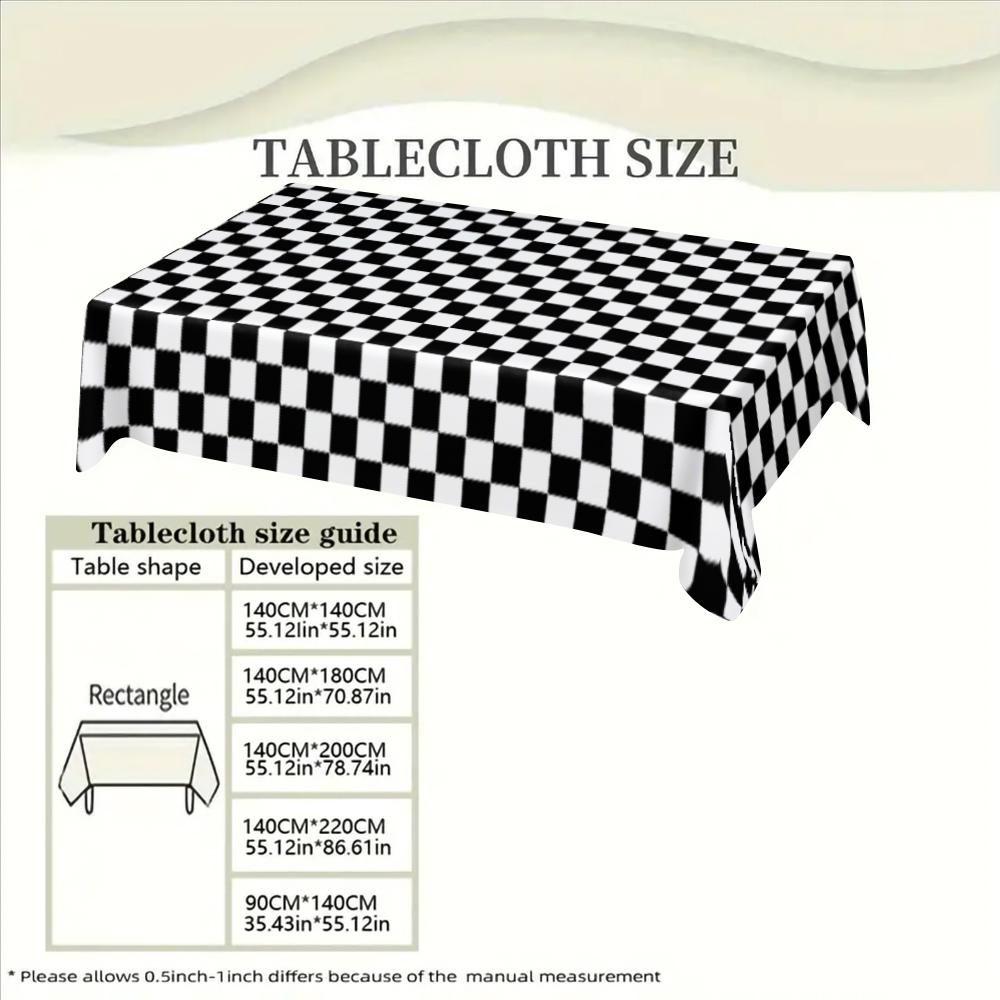 Mosaic Pattern Tablecloth Set, Fabric, Suitable for Dining Tables, Tea Tables, TV Cabinets, Picnics, Picnic Table Cover