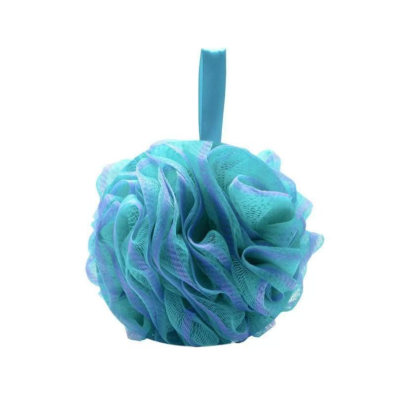 Gradient Ribbon Bath Ball Set, Large Lotus Shape Sponge, Exfoliating Bath Accessory, Ideal for Smooth Skin, Spa and Shower Use