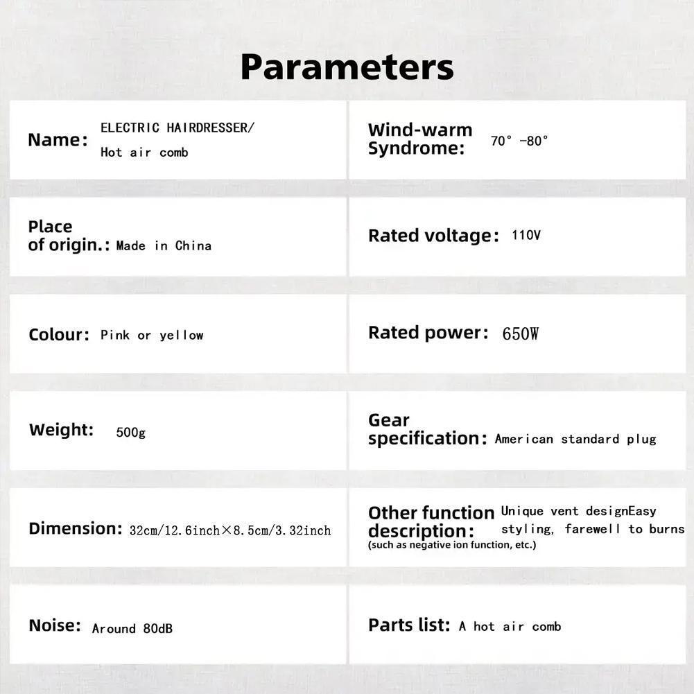 Electric Hair Straightening Brush for Wet & Dry Use, Scalp Massage Function, Styling Comb for Home Use, Us Plug, Compliant Power Cord, Heated Comb Straightener