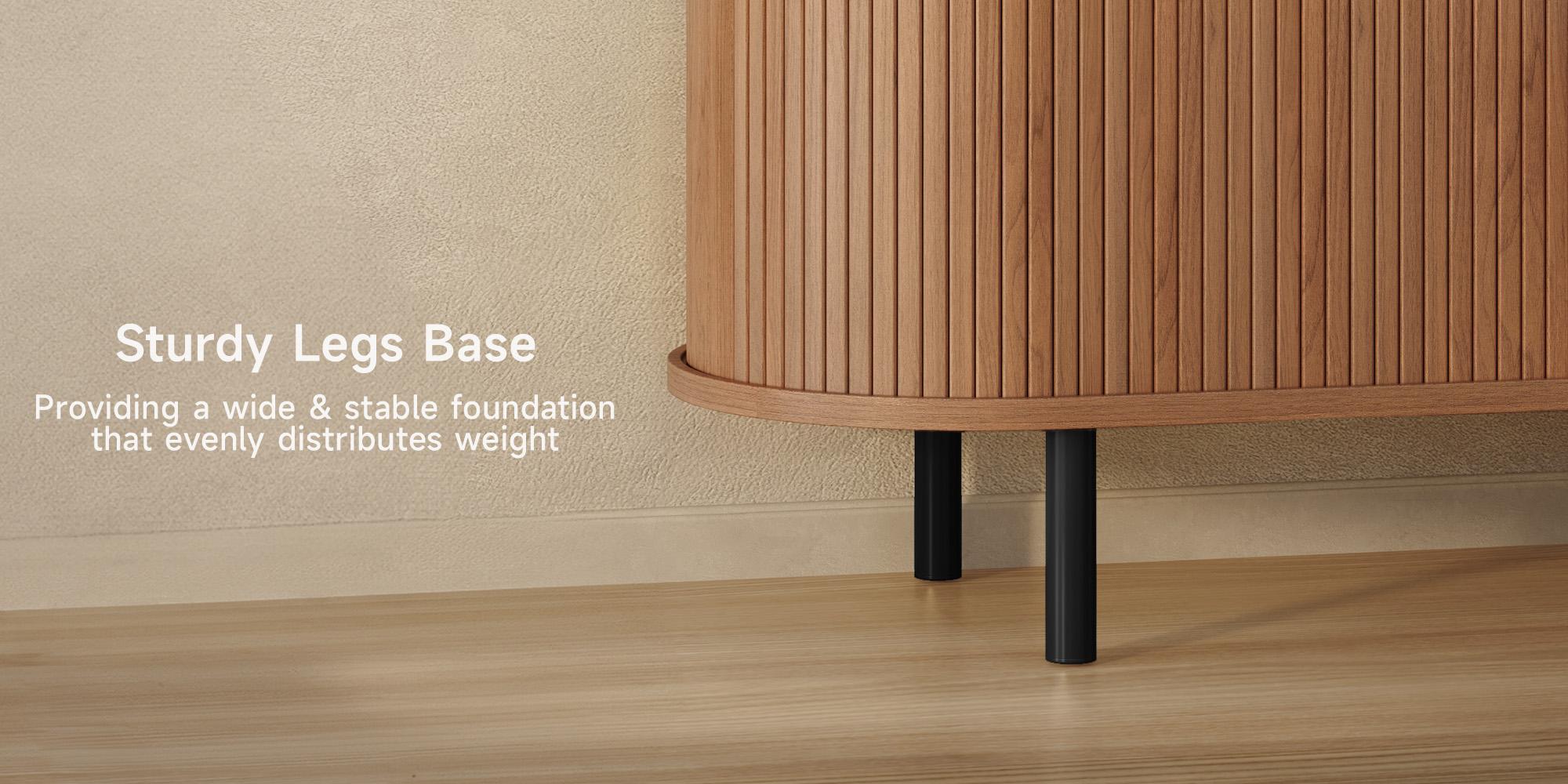 【Sliding Doors Design】ONBRILL 55"/63" Gorgeous Fluted TV Stand for TVs up to 60/70 Inch, Modern Entertainment Center with Power Outlet & Adjustable Shelves Storage for Living Room, Media Console,Bedroom Furniture,Christmas Gift