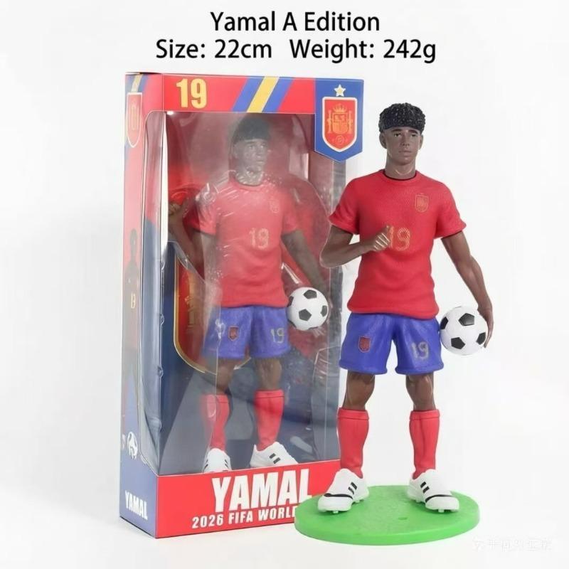 2026 World Cup Soccer Stars Action Figures - 22CM Messi, Ronaldo, Mbappe, Yamal - Collectible Football Player Model Toys, Premium Ornaments for Home Display & Kids Gifts