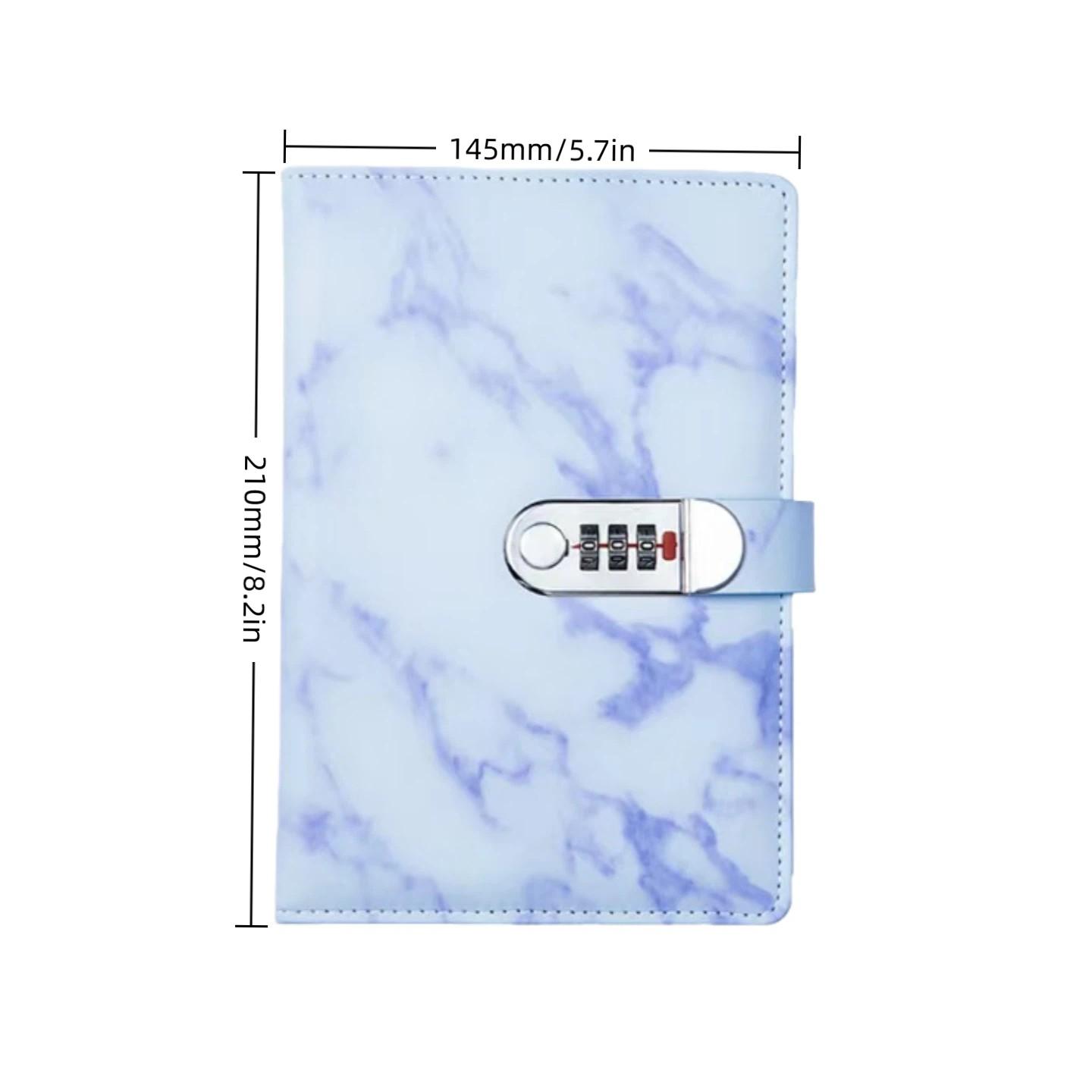 Locked Diary Notebook for Students, Simple European Vintage Password Journal, Privacy Protection, Cross-Border Design, Retro Hand Account Book