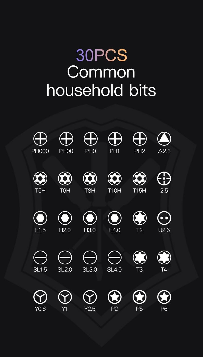 32 in 1 Precision Screwdriver Set Portable Pen Manual Hand Tool Kit, Wireless Cordless, Magnetic Mini Small Bit for Xiaomi Phone Repair